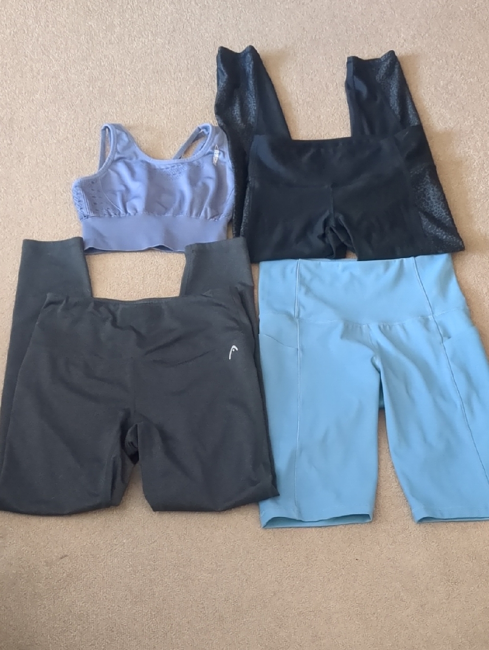 Small Athletic Bundle-Gymshark Bra, Head Grey, UA Black & Lole Blue
